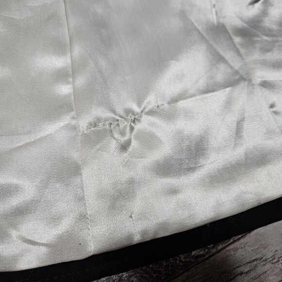 SMYTHE Blazer Designer Jacket Size 4 Small Satin Wool Black Business Casual Work - Picture 11 of 13